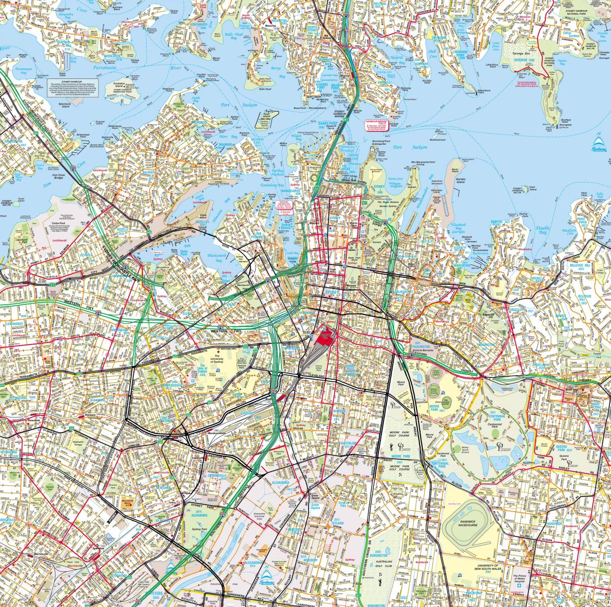 Mappa delle strade di Sydney