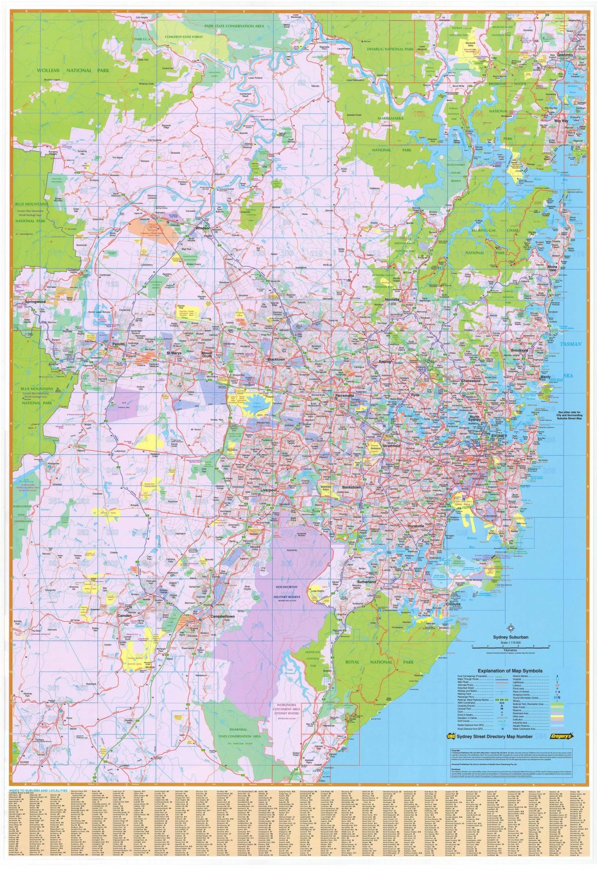 Mappa della città di Sydney
